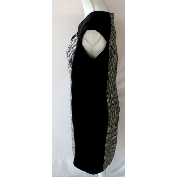 Enfocus Studio Women's Black & White Checked Sleeveless Zip Back Dress Size 12 - Picture 4 of 9